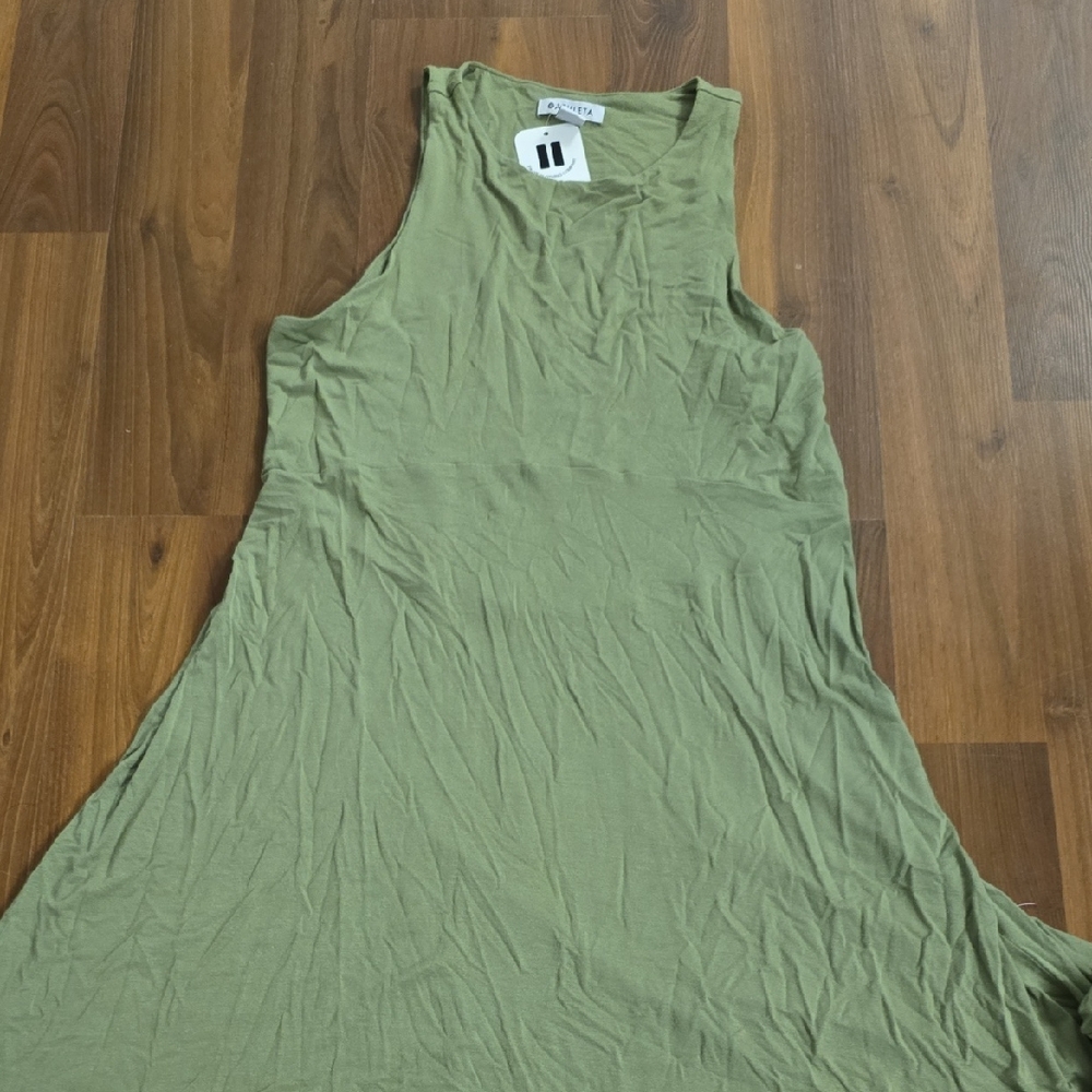 Athleta Olive Green Dress muscle tank top short racer back